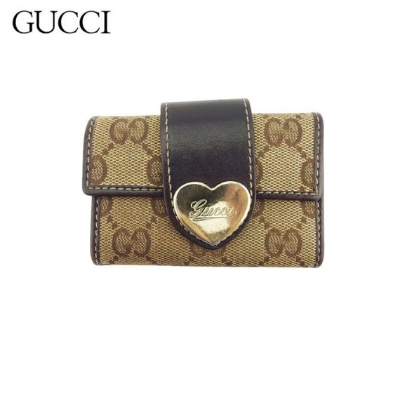 GUCCI Key Case GG Pattern Authentic Used - Picture 1 of 10
